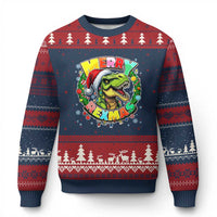 Funny Xmas Dinosaur Ugly Christmas Sweater Merry Rexmas Dino Xmas Wreath - Wonder Print Shop