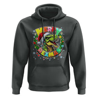 Funny Christmas Dinosaur Hoodie Merry Rexmas Dino Xmas Wreath - Wonder Print Shop