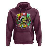 Funny Christmas Dinosaur Hoodie Merry Rexmas Dino Xmas Wreath - Wonder Print Shop