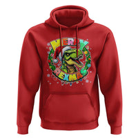 Funny Christmas Dinosaur Hoodie Merry Rexmas Dino Xmas Wreath - Wonder Print Shop