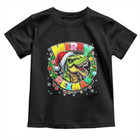 Funny Christmas Dinosaur Toddler T Shirt Merry Rexmas Dino Xmas Wreath - Wonder Print Shop