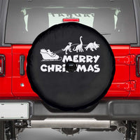Funny Xmas Dinosaur Spare Tire Cover Merry Christmas Dino Santa's Sleigh - Wonder Print Shop