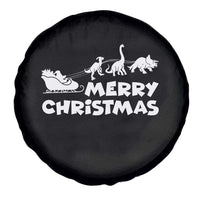 Funny Xmas Dinosaur Spare Tire Cover Merry Christmas Dino Santa's Sleigh - Wonder Print Shop