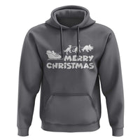 Funny Xmas Dinosaur Hoodie Merry Christmas Dino Santa's Sleigh - Wonder Print Shop