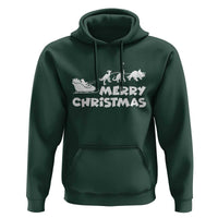 Funny Xmas Dinosaur Hoodie Merry Christmas Dino Santa's Sleigh - Wonder Print Shop