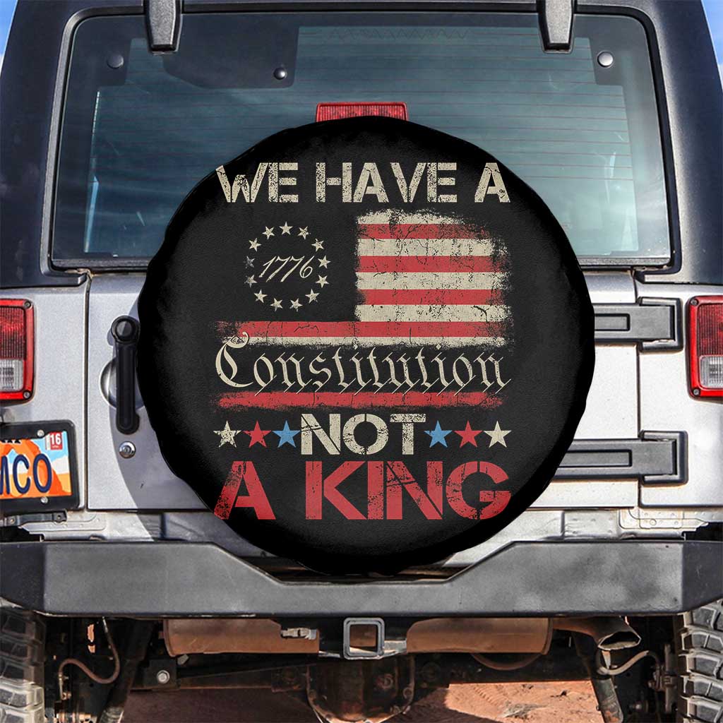 We Have A Constitution Not A King Spare Tire Cover No Kings in America Betsy Ross Flag - Wonder Print Shop
