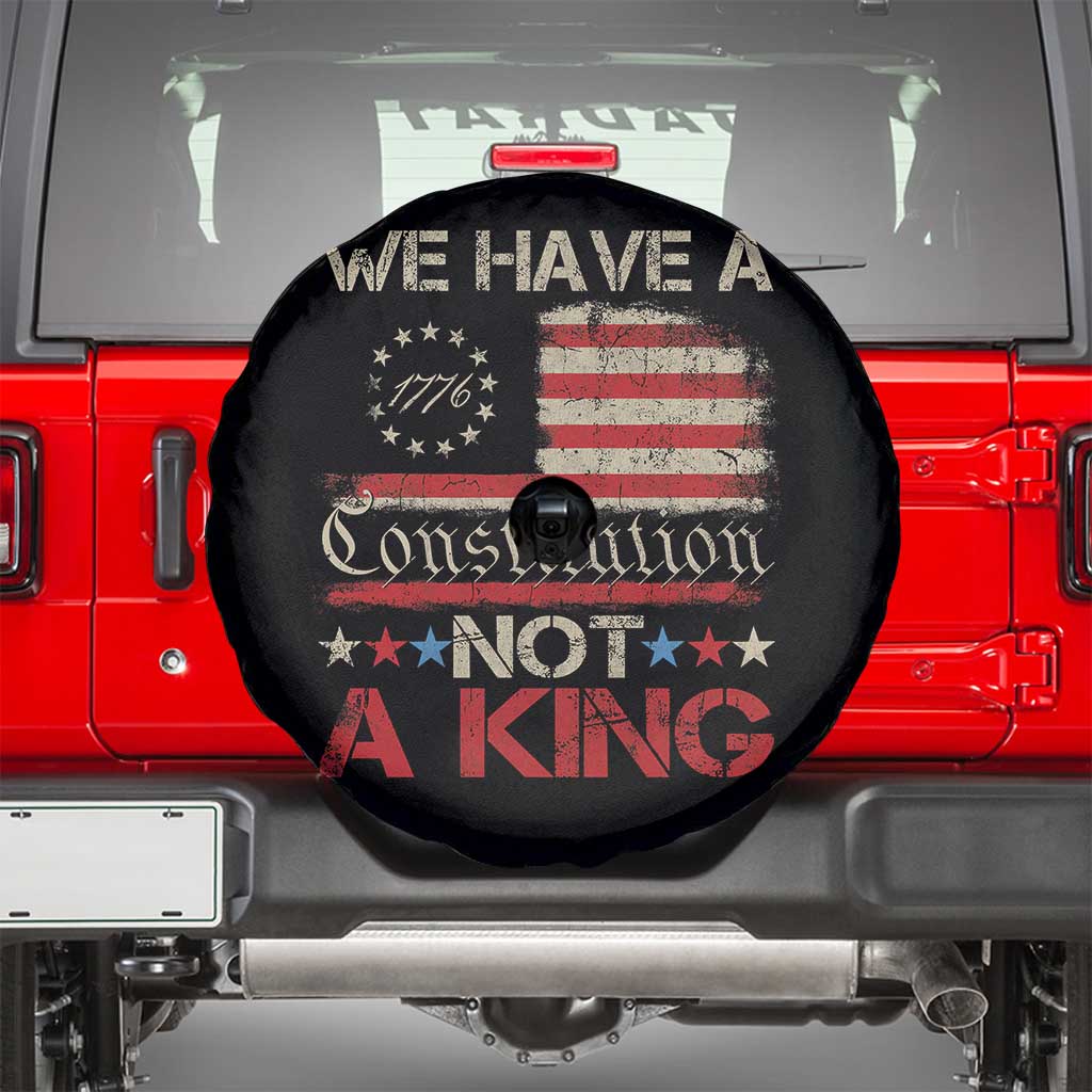 We Have A Constitution Not A King Spare Tire Cover No Kings in America Betsy Ross Flag - Wonder Print Shop
