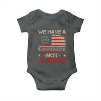 We Have A Constitution Not A King Baby Onesie No Kings in America Betsy Ross Flag - Wonder Print Shop