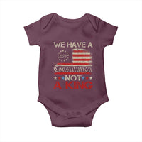 We Have A Constitution Not A King Baby Onesie No Kings in America Betsy Ross Flag - Wonder Print Shop