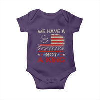 We Have A Constitution Not A King Baby Onesie No Kings in America Betsy Ross Flag - Wonder Print Shop