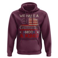 We Have A Constitution Not A King Hoodie No Kings in America Betsy Ross Flag - Wonder Print Shop