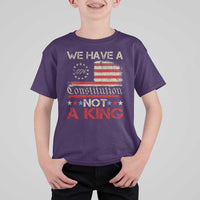 We Have A Constitution Not A King T Shirt For Kid No Kings in America Betsy Ross Flag - Wonder Print Shop
