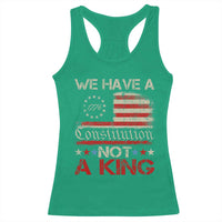 We Have A Constitution Not A King Racerback Tank Top No Kings in America Betsy Ross Flag - Wonder Print Shop