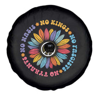 No Kings No Fascists No Tyrants No Nazis Spare Tire Cover Peace Floral Sunflower - Wonder Print Shop