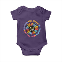 No Kings No Fascists No Tyrants No Nazis Baby Onesie Peace Floral Sunflower - Wonder Print Shop
