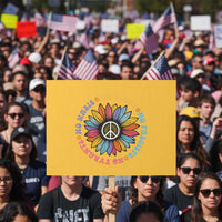 No Kings No Fascists No Tyrants No Nazis Protest Sign Peace Floral Sunflower - Wonder Print Shop