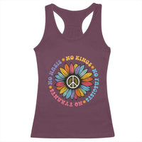No Kings No Fascists No Tyrants No Nazis Racerback Tank Top Peace Floral Sunflower - Wonder Print Shop