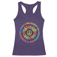 No Kings No Fascists No Tyrants No Nazis Racerback Tank Top Peace Floral Sunflower - Wonder Print Shop