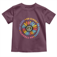 No Kings No Fascists No Tyrants No Nazis Toddler T Shirt Peace Floral Sunflower - Wonder Print Shop