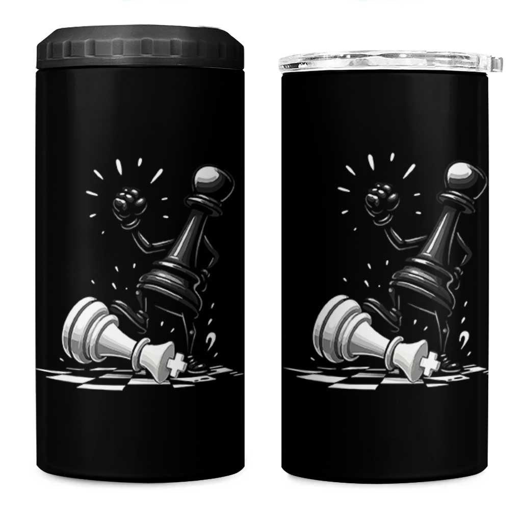 No Kings 4 in 1 Can Cooler Tumbler America Protest Chess Rejecting Kings - Wonder Print Shop