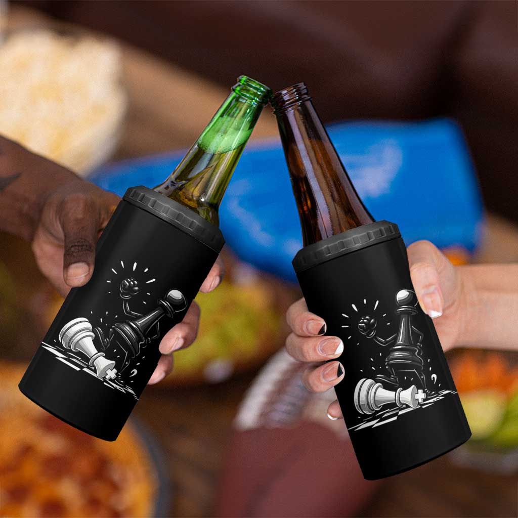 No Kings 4 in 1 Can Cooler Tumbler America Protest Chess Rejecting Kings - Wonder Print Shop