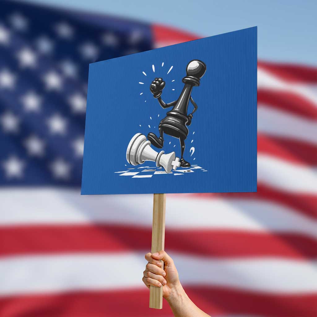 No Kings Protest Sign America Protest Chess Rejecting Kings - Wonder Print Shop