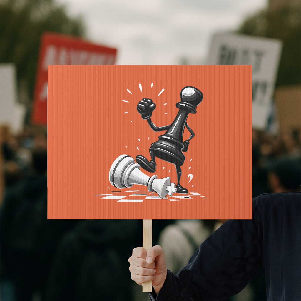 No Kings Protest Sign America Protest Chess Rejecting Kings - Wonder Print Shop