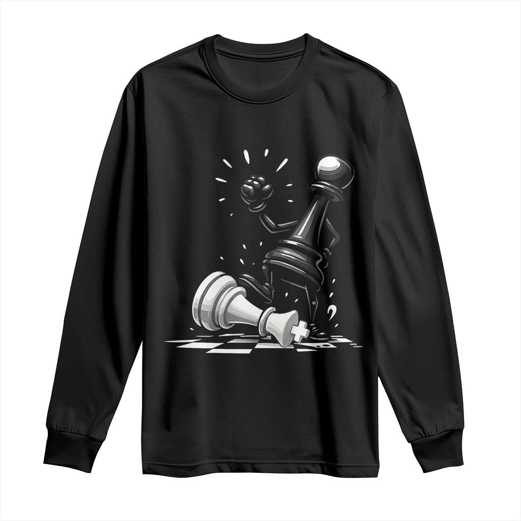 No Kings Long Sleeve Shirt America Protest Chess Rejecting Kings - Wonder Print Shop