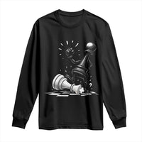 No Kings Long Sleeve Shirt America Protest Chess Rejecting Kings - Wonder Print Shop