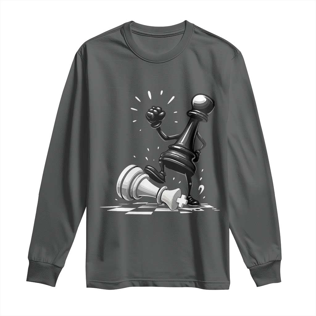 No Kings Long Sleeve Shirt America Protest Chess Rejecting Kings - Wonder Print Shop