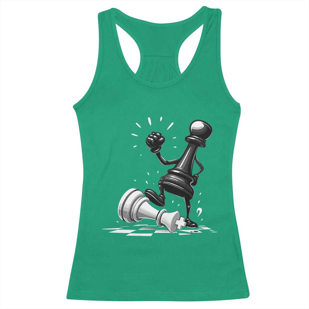 No Kings Racerback Tank Top America Protest Chess Rejecting Kings - Wonder Print Shop