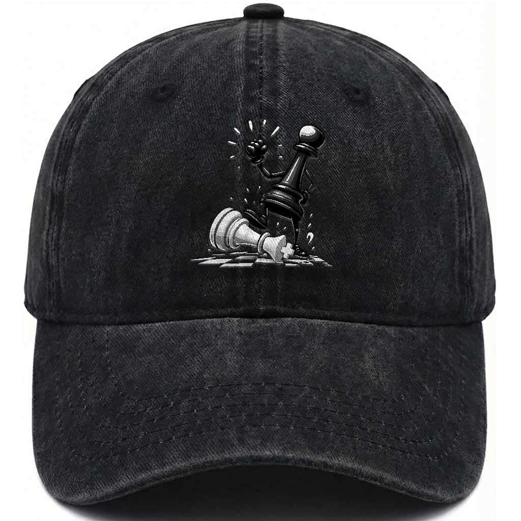 No Kings Washed Cotton Baseball Cap America Protest Chess Rejecting Kings