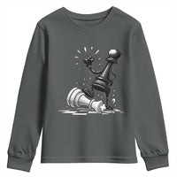 No Kings Youth Sweatshirt America Protest Chess Rejecting Kings - Wonder Print Shop