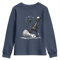 No Kings Youth Sweatshirt America Protest Chess Rejecting Kings - Wonder Print Shop