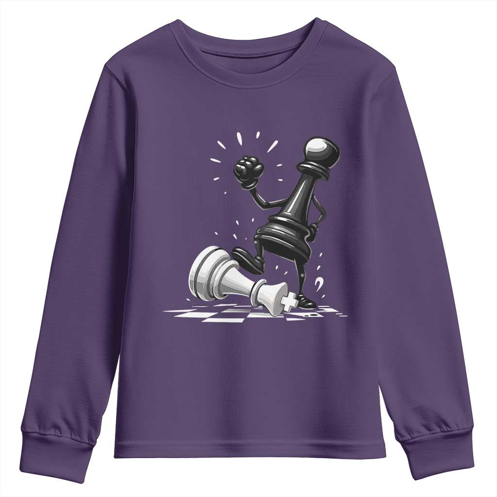 No Kings Youth Sweatshirt America Protest Chess Rejecting Kings - Wonder Print Shop
