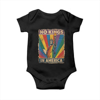 Funny No Kings In America LGBT Baby Onesie Retro Statue Of Liberty - Wonder Print Shop