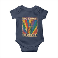 Funny No Kings In America LGBT Baby Onesie Retro Statue Of Liberty - Wonder Print Shop