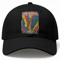 Funny No Kings In America LGBT Baseball Cap Retro Statue Of Liberty
