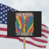 Funny No Kings In America LGBT Protest Sign Retro Statue Of Liberty - Wonder Print Shop