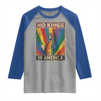Funny No Kings In America LGBT Raglan Shirt Retro Statue Of Liberty - Wonder Print Shop
