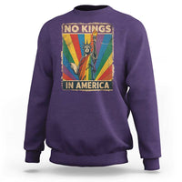 Funny No Kings In America LGBT Sweatshirt Retro Statue Of Liberty - Wonder Print Shop