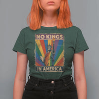 Funny No Kings In America LGBT T Shirt For Women Retro Statue Of Liberty - Wonder Print Shop