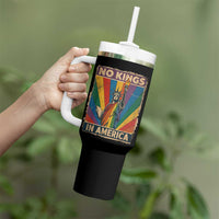 Funny No Kings In America LGBT Tumbler With Handle Retro Statue Of Liberty - Wonder Print Shop