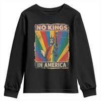 Funny No Kings In America LGBT Youth Sweatshirt Retro Statue Of Liberty - Wonder Print Shop