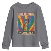 Funny No Kings In America LGBT Youth Sweatshirt Retro Statue Of Liberty - Wonder Print Shop