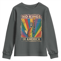 Funny No Kings In America LGBT Youth Sweatshirt Retro Statue Of Liberty - Wonder Print Shop