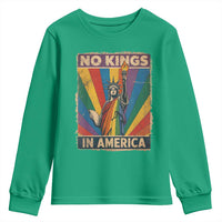 Funny No Kings In America LGBT Youth Sweatshirt Retro Statue Of Liberty - Wonder Print Shop