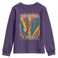 Funny No Kings In America LGBT Youth Sweatshirt Retro Statue Of Liberty - Wonder Print Shop