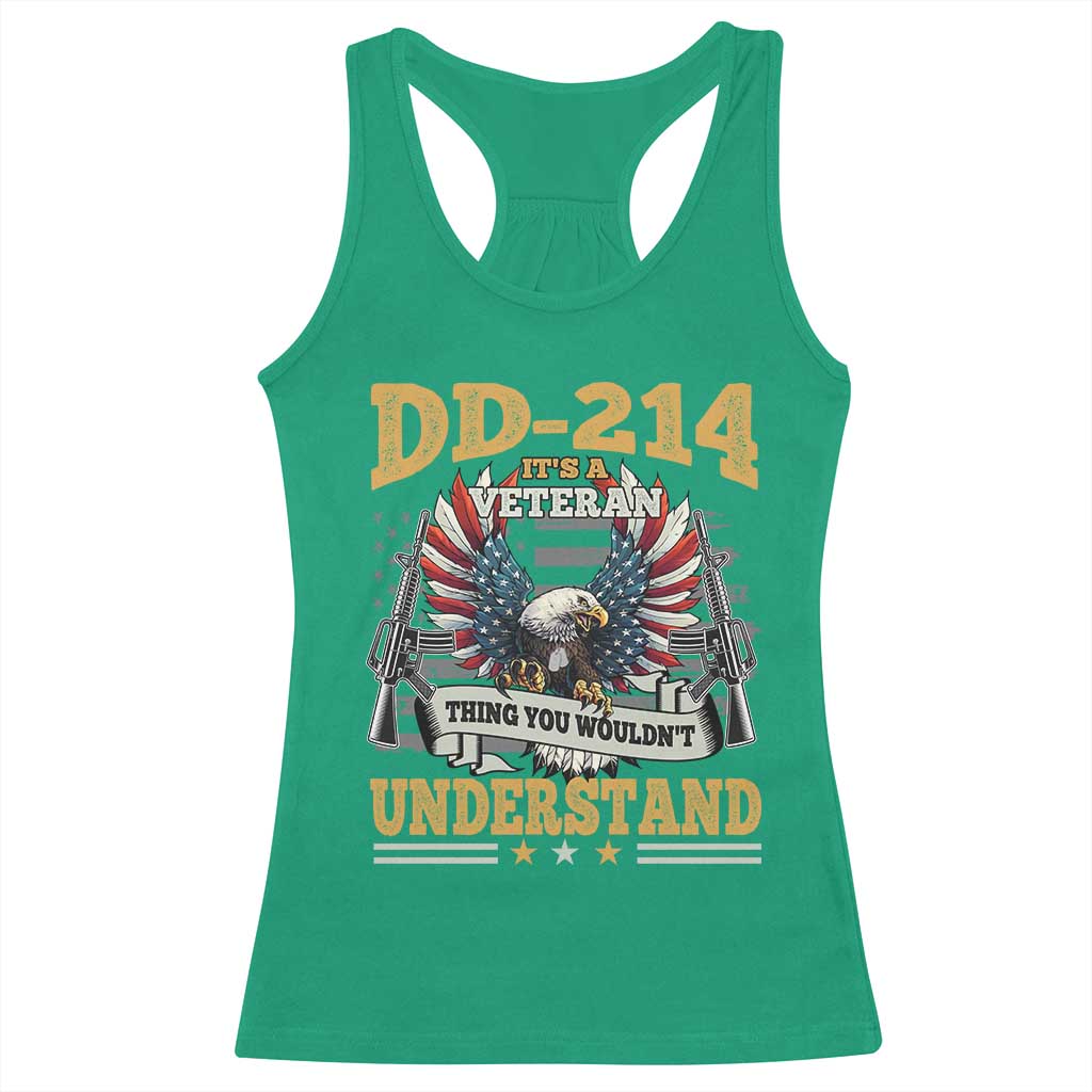DD214 It Is A Veteran Thing You Wouldnt Understand Racerback Tank Top US Veteran Bald Egale - Wonder Print Shop