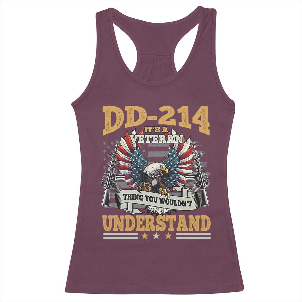 DD214 It Is A Veteran Thing You Wouldnt Understand Racerback Tank Top US Veteran Bald Egale - Wonder Print Shop